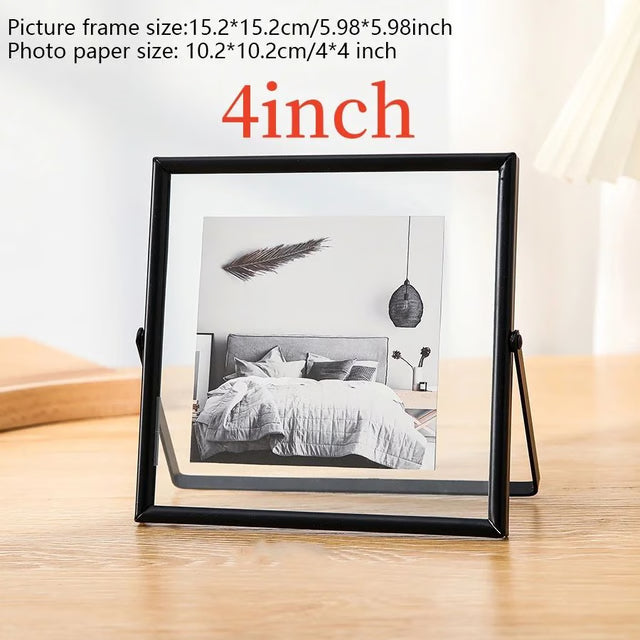 Clear Acrylic Photo Frame – Simple Tabletop Picture Display for DIY Handmade Photos, Christmas Gifts & Home Decoration