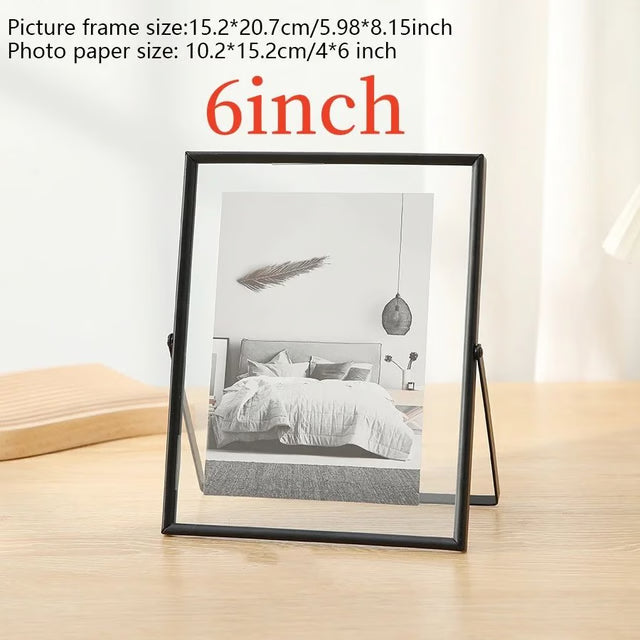 Clear Acrylic Photo Frame – Simple Tabletop Picture Display for DIY Handmade Photos, Christmas Gifts & Home Decoration