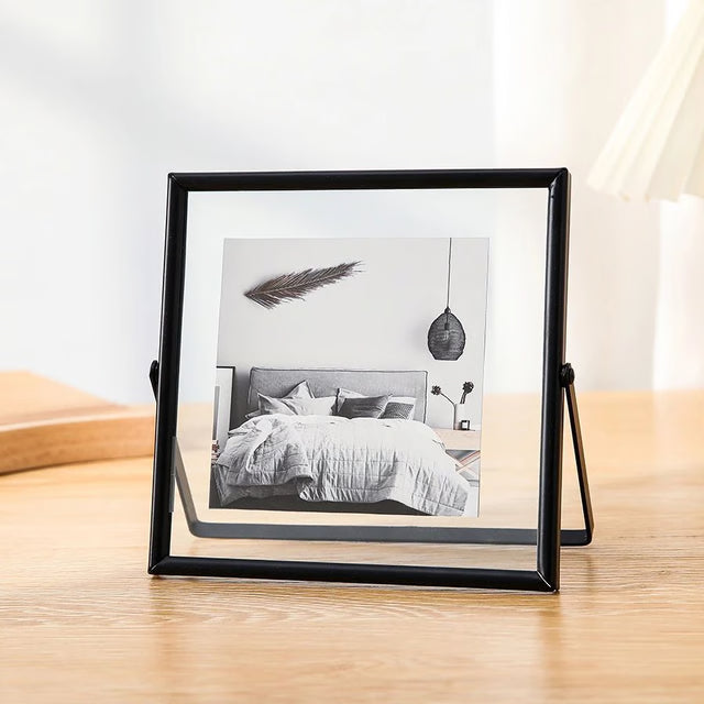 Clear Acrylic Photo Frame – Simple Tabletop Picture Display for DIY Handmade Photos, Christmas Gifts & Home Decoration