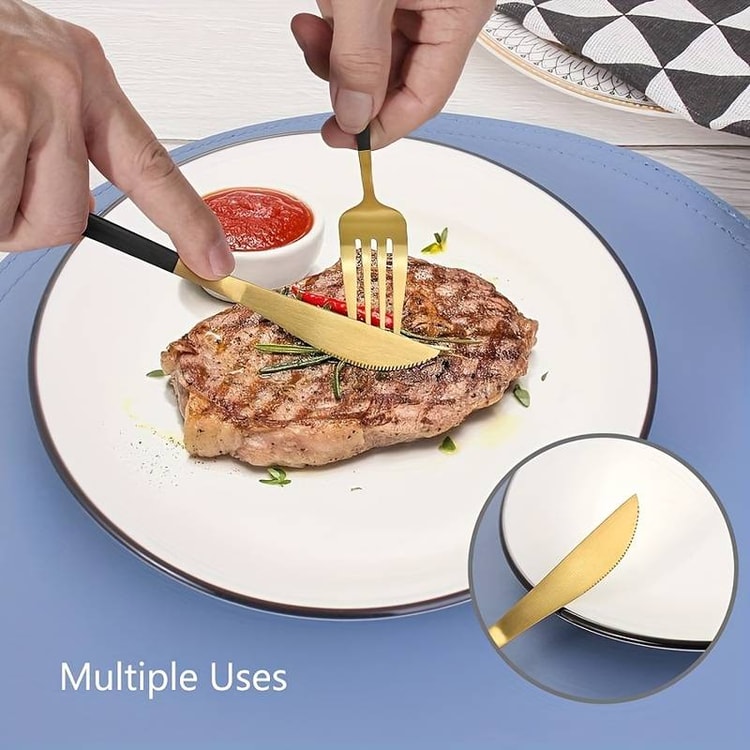 Stainless Steel Cutlery Set with Storage Box –Piece Portable Tableware Set for Home, Kitchen, and Dining Room