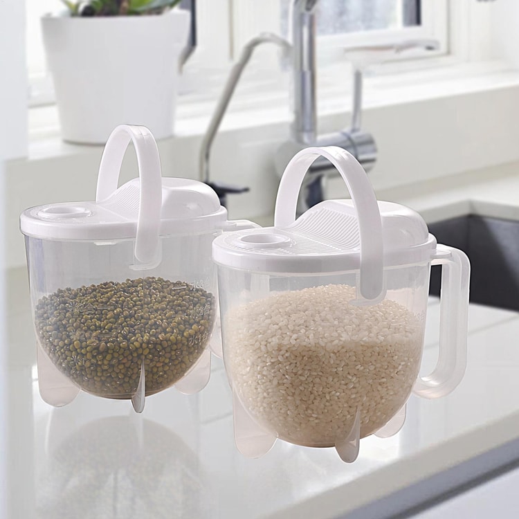 Premium Rice Washing Bowl & Kitchen Colander Strainer with Lid