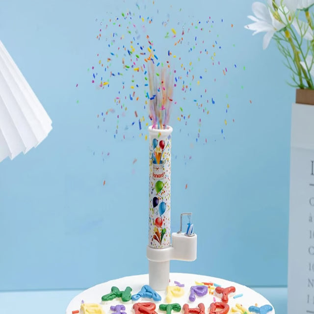 Surprise Pop Birthday Cake Candles with Candy Confetti Effect for Fun Cake Decoration
