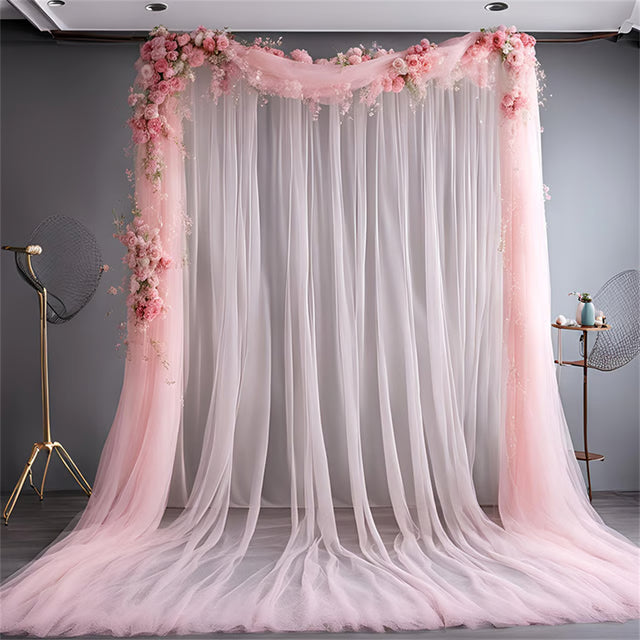 Sheer Wedding Backdrop Curtains for Baby Shower Photography Party Decor
