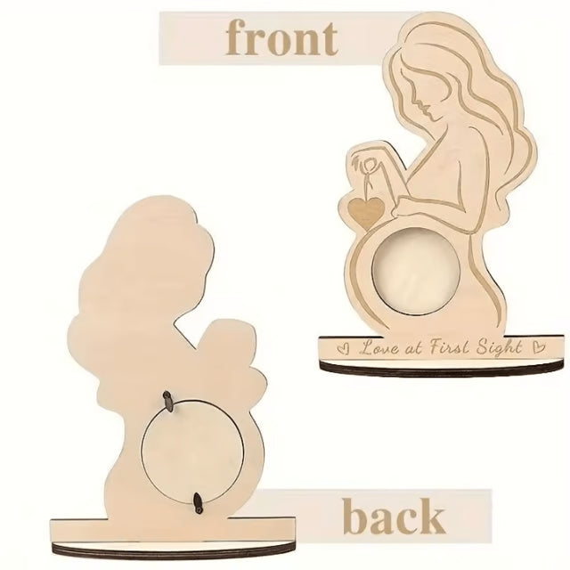 Wooden Baby Ultrasound Photo Frame Sonogram Keepsake Gift for Expecting Moms