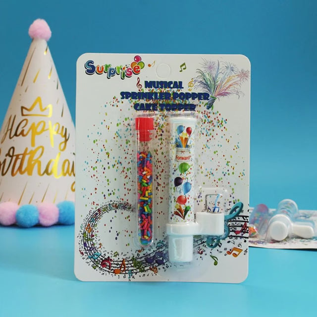 Surprise Pop Birthday Cake Candles with Candy Confetti Effect for Fun Cake Decoration