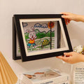 Magnetic Wooden Flip Art Photo Frame, Photo Frame, DIY Photo Frame, Children's Storage Display Frame, Home Decoration