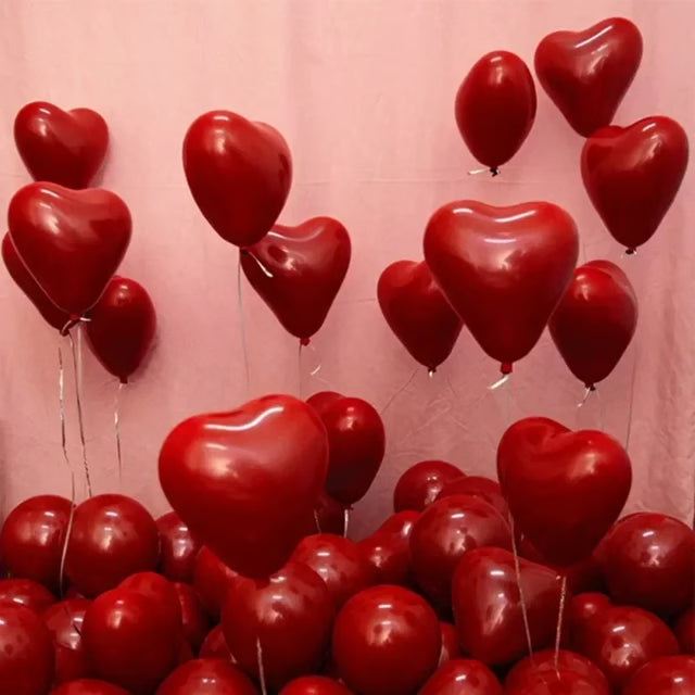 Valentines Day Balloon, Red Heart Balloons for Wedding and Party Decorations