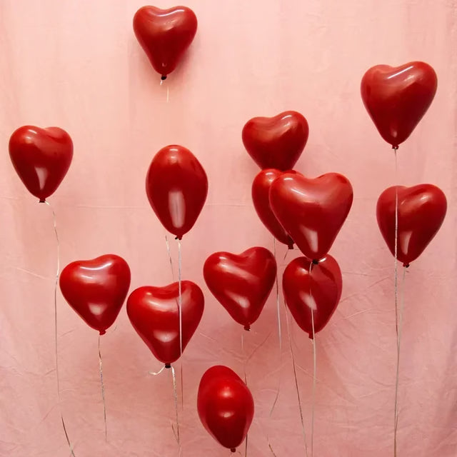 Valentines Day Balloon, Red Heart Balloons for Wedding and Party Decorations
