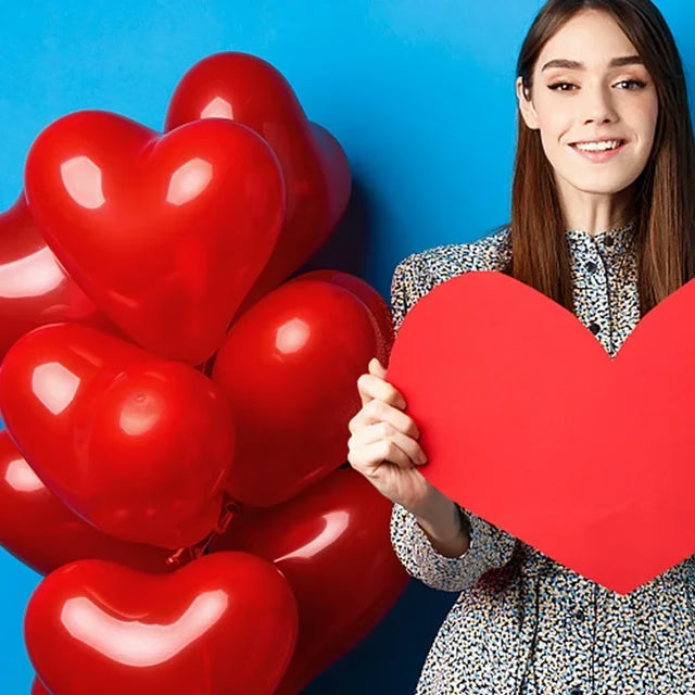 Valentines Day Balloon, Red Heart Balloons for Wedding and Party Decorations