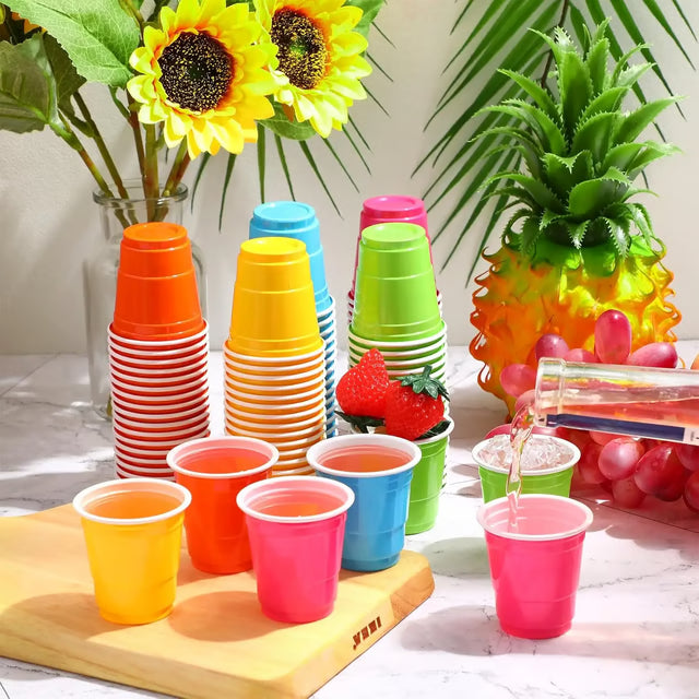 Mini Party Shot Cups Disposable Plastic Party Cups for Events & Celebrations