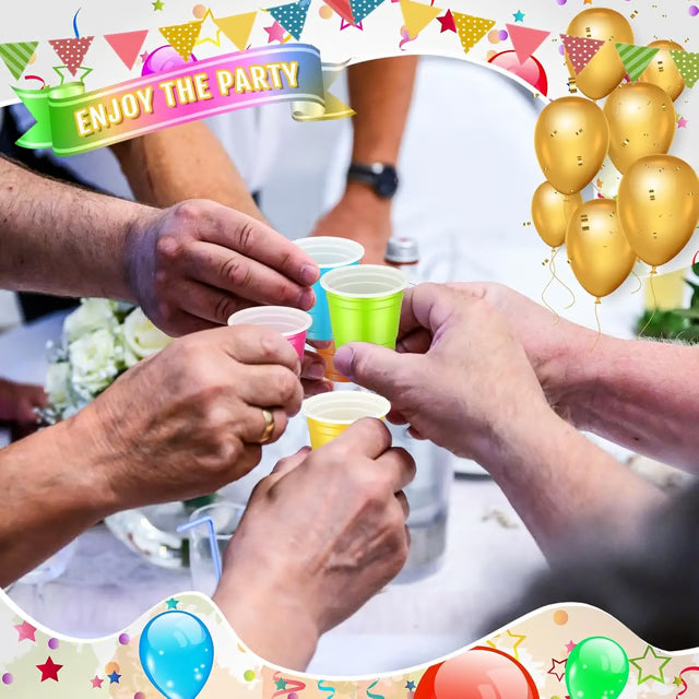 Mini Party Shot Cups Disposable Plastic Party Cups for Events & Celebrations