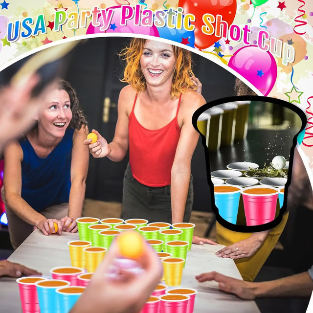 Mini Party Shot Cups Disposable Plastic Party Cups for Events & Celebrations