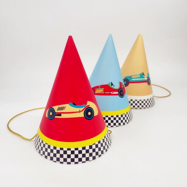 Racing Car Paper Hats for Kids Birthday Party Decorations