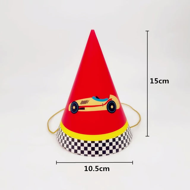 Racing Car Paper Hats for Kids Birthday Party Decorations